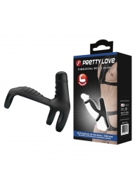 Черная вибронасадка на пенис Vibrating Penis Sling - Baile - в Пензе купить с доставкой