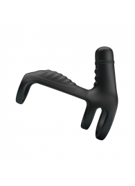 Черная вибронасадка на пенис Vibrating Penis Sling - Baile - в Пензе купить с доставкой