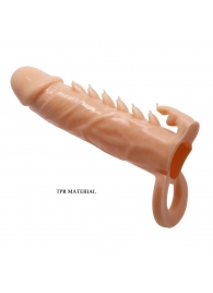 Телесная удлиняющая насадка Penis Sleeve Emmitt - 17 см. - Baile - в Пензе купить с доставкой