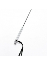 Черный кожаный стек с гладкой ручкой - 55 см. - Crazy Handmade - купить с доставкой в Пензе