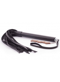 Черная кожаная плеть  Индиго  - 50 см. - Crazy Handmade - купить с доставкой в Пензе