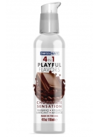 Массажный гель 4-в-1 Chocolate Sensation с ароматом шоколада - 118 мл. - Swiss navy - купить с доставкой в Пензе