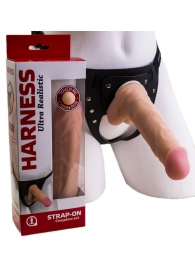 Страпон Harness из двух предметов: регулируемые трусики и насадка-фаллос - 17,5 см. - LOVETOY (А-Полимер) - купить с доставкой в Пензе