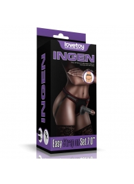 Женский темнокожий страпон Easy Strapon Set 7 Inch - 18 см. - Lovetoy - купить с доставкой в Пензе