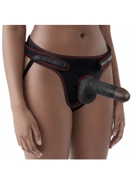 Женский темнокожий страпон Easy Strapon Set 7 Inch - 18 см. - Lovetoy - купить с доставкой в Пензе