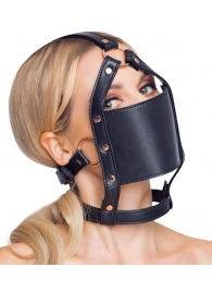 Черный намордник с кляпом-шаром Head Harness With A Gag - Orion - купить с доставкой в Пензе