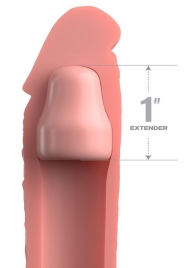 Телесная насадка-удлинитель 1 Inch Silicone X-tension - 17,8 см. - Pipedream - в Пензе купить с доставкой