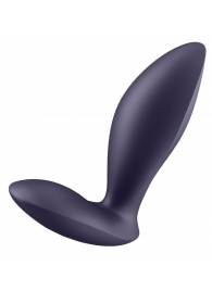 Фиолетовый анальный вибростимулятор Power Plug - Satisfyer - в Пензе купить с доставкой