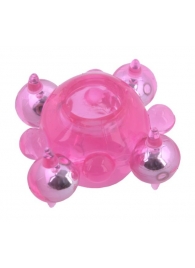 Эрекционное кольцо c бусинками - Toyfa Basic - в Пензе купить с доставкой