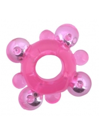 Эрекционное кольцо c бусинками - Toyfa Basic - в Пензе купить с доставкой