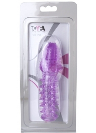 Фиолетовая насадка, удлиняющая половой член - 13,5 см. - Toyfa Basic - в Пензе купить с доставкой
