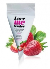 Съедобное согревающее массажное масло Love Me Tender Strawberry с ароматом клубники - 10 мл. - Love to Love - купить с доставкой в Пензе