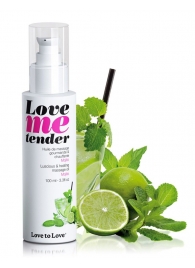 Съедобное согревающее массажное масло Love Me Tender Mojito с ароматом мохито - 100 мл. - Love to Love - купить с доставкой в Пензе