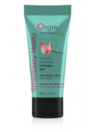 Съедобный интимный гель Orgie Lube Tube Cocktail Strawberry Mojito - 50 мл. - ORGIE - купить с доставкой в Пензе