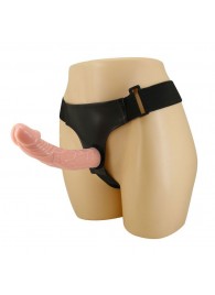 Гладкий фаллоимитатор с крупной головкой на ремешках - 19,7 см. - Baile - купить с доставкой в Пензе