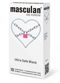 Ультрапрочные презервативы Masculan Ultra Safe Black - 10 шт. - Masculan - купить с доставкой в Пензе