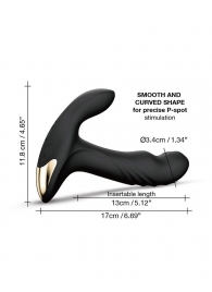 Черный вибромассажер простаты Multi P-Joy с 3 моторами - Dorcel - в Пензе купить с доставкой