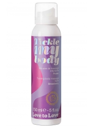 Массажная хрустящая пенка Tickle My Body Strawberry с ароматом клубники - 150 мл. - Love to Love - купить с доставкой в Пензе