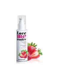 Съедобное согревающее массажное масло Love Me Tender Strawberry с ароматом клубники - 100 мл. - Love to Love - купить с доставкой в Пензе