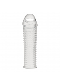 Текстурированная насадка на пенис Clear Textured Penis Enhancing Sleeve Extension - 16,5 см. - BlueLine - в Пензе купить с доставкой