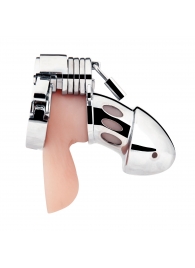 Клетка на пенис из металла Obedience Cock Cage - BlueLine - купить с доставкой в Пензе