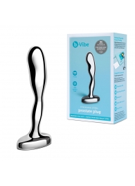Стальной стимулятор простаты Stainless Steel Prostate Plug - 11,5 см. - b-Vibe - в Пензе купить с доставкой