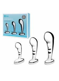 Набор из 3 стальных стимуляторов простаты Stainless Steel P-spot Training Set - b-Vibe - в Пензе купить с доставкой