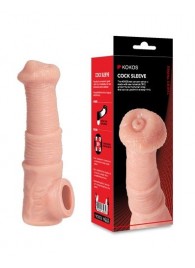 Телесная фантазийная насадка на член Cock Sleeve Size M - KOKOS - в Пензе купить с доставкой