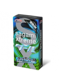 Презервативы Sagami Xtreme Mint с ароматом мяты - 10 шт. - Sagami - купить с доставкой в Пензе