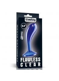 Синяя анальная втулка Flawless Clear Prostate Plug 6.0 - 15 см. - Lovetoy - в Пензе купить с доставкой