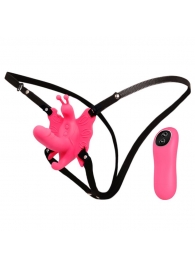 Стимулятор клитора  бабочка  на ремешках с вибрацией - Baile