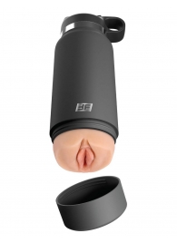 Серый мастурбатор в виде бутылки F*ck Flask - Pipedream - в Пензе купить с доставкой