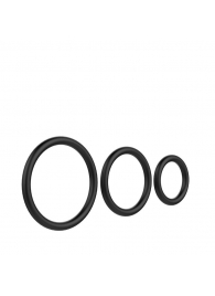 Набор из 3 чёрных колец различного диаметра - Baile - в Пензе купить с доставкой