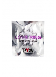 Прозрачное гелевое эрекционное кольцо-цветок - Toyfa Basic - в Пензе купить с доставкой