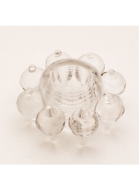 Прозрачное гелевое эрекционное кольцо-цветок - Toyfa Basic - в Пензе купить с доставкой