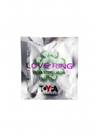 Зеленое эрекционное кольцо-цветок - Toyfa Basic - в Пензе купить с доставкой