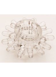 Прозрачное гелевое эрекционное кольцо с шипиками - Toyfa Basic - в Пензе купить с доставкой