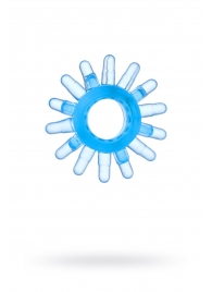 Голубая гелевая насадка с шипиками - Toyfa Basic - в Пензе купить с доставкой