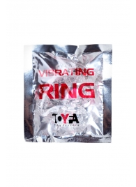 Прозрачное эрекционное кольцо с вибратором  и подхватом - Toyfa Basic - в Пензе купить с доставкой
