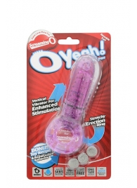 Фиолетовое эрекционное кольцо с вибрацией и пальчиком OYEAH PURPLE - Screaming O - в Пензе купить с доставкой