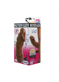 Коричневая насадка на пенис Wolftooth Sleeve - 13 см. - Baile - в Пензе купить с доставкой
