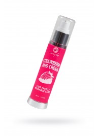 Массажное масло 2-в-1 с разогревающим эффектом и вкусом клубники со сливками - 50 мл. - Secret Play - купить с доставкой в Пензе