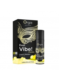 Съедобный жидкий вибратор Dual Vibe! со вкусом лимонного джина с тоником - 15 мл. - ORGIE - купить с доставкой в Пензе