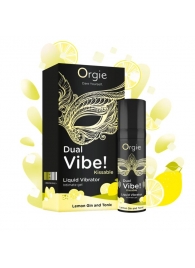 Съедобный жидкий вибратор Dual Vibe! со вкусом лимонного джина с тоником - 15 мл. - ORGIE - купить с доставкой в Пензе