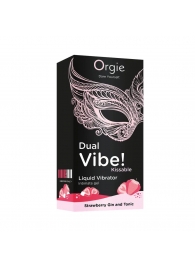 Съедобный жидкий вибратор Dual Vibe! со вкусом клубничного джина с тоником - 15 мл. - ORGIE - купить с доставкой в Пензе