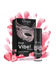 Съедобный жидкий вибратор Dual Vibe! со вкусом клубничного джина с тоником - 15 мл. - ORGIE - купить с доставкой в Пензе