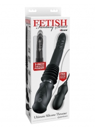 Черный автоматический вибромассажер с вибропулей Ultimate Silicone Thruster - Pipedream - купить с доставкой в Пензе