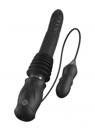 Черный автоматический вибромассажер с вибропулей Ultimate Silicone Thruster - Pipedream - купить с доставкой в Пензе