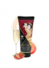 Массажный крем для тела с ароматом клубники и шампанского Sparkling Strawberry Wine - 200 мл. - Shunga - купить с доставкой в Пензе