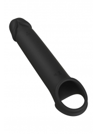 Черная насадка-удлинитель с вибрацией Vibrating Extender With Remote - Dream Toys - в Пензе купить с доставкой